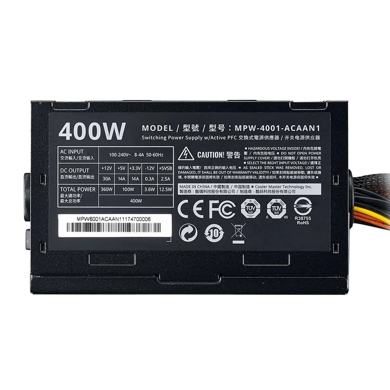 منبع تغذیه کامپیوتر کولر مستر مدل ELITE 400 منبع تغذیه کامپیوتر کولر مستر مدل ELITE 400